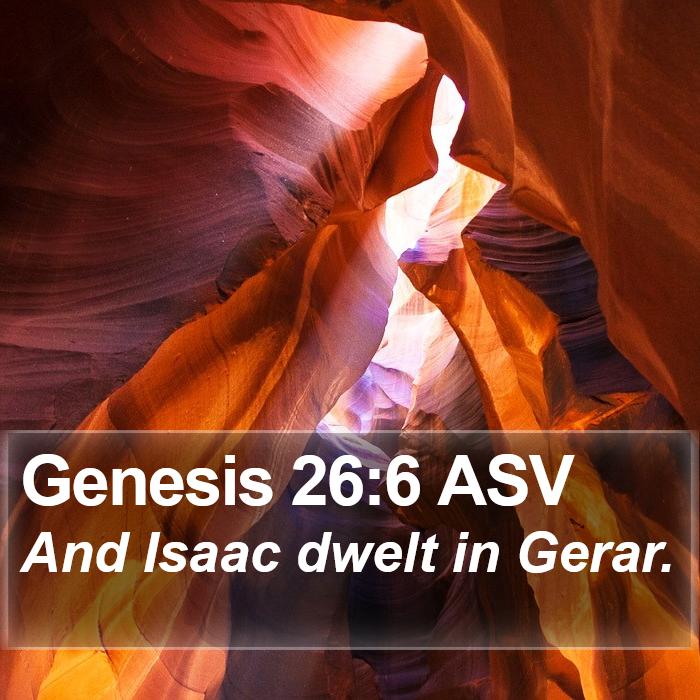 Genesis 26:6 ASV Bible Study