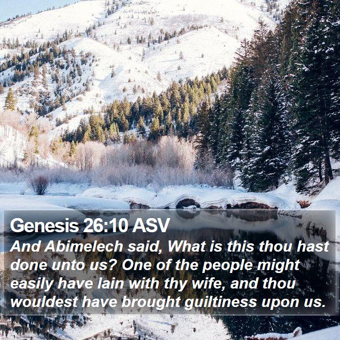 Genesis 26:10 ASV Bible Study