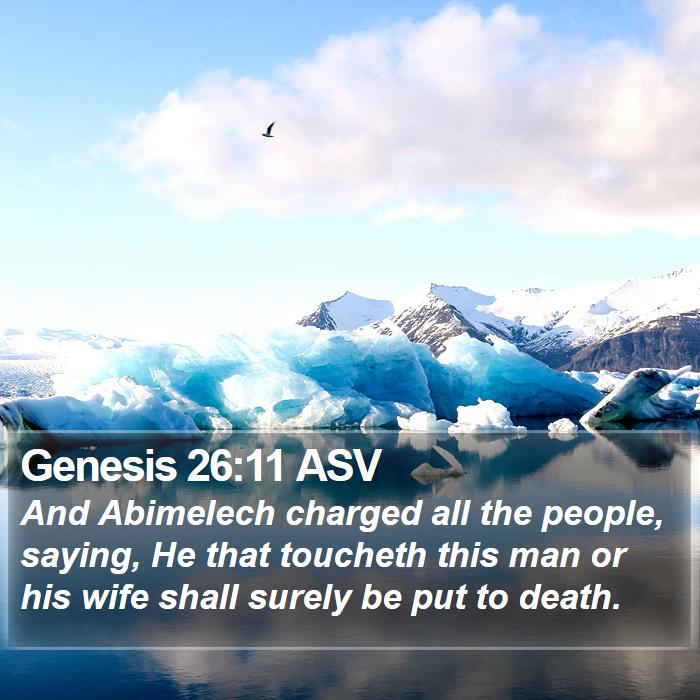 Genesis 26:11 ASV Bible Study