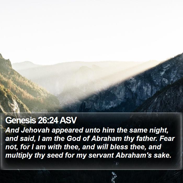 Genesis 26:24 ASV Bible Study