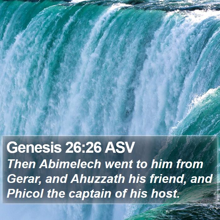 Genesis 26:26 ASV Bible Study