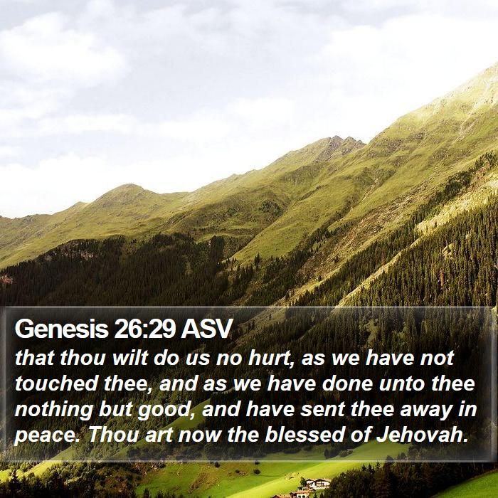 Genesis 26:29 ASV Bible Study