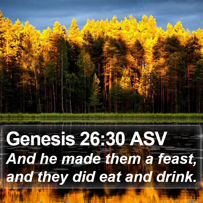 Genesis 26:30 ASV Bible Study