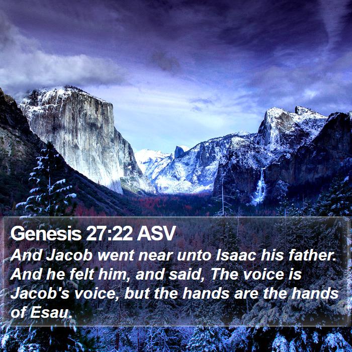 Genesis 27:22 ASV Bible Study