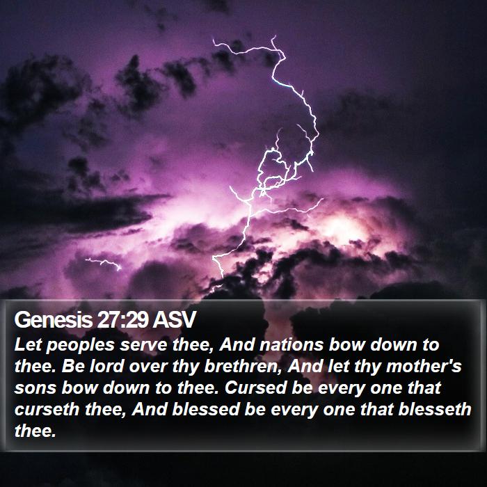 Genesis 27:29 ASV Bible Study