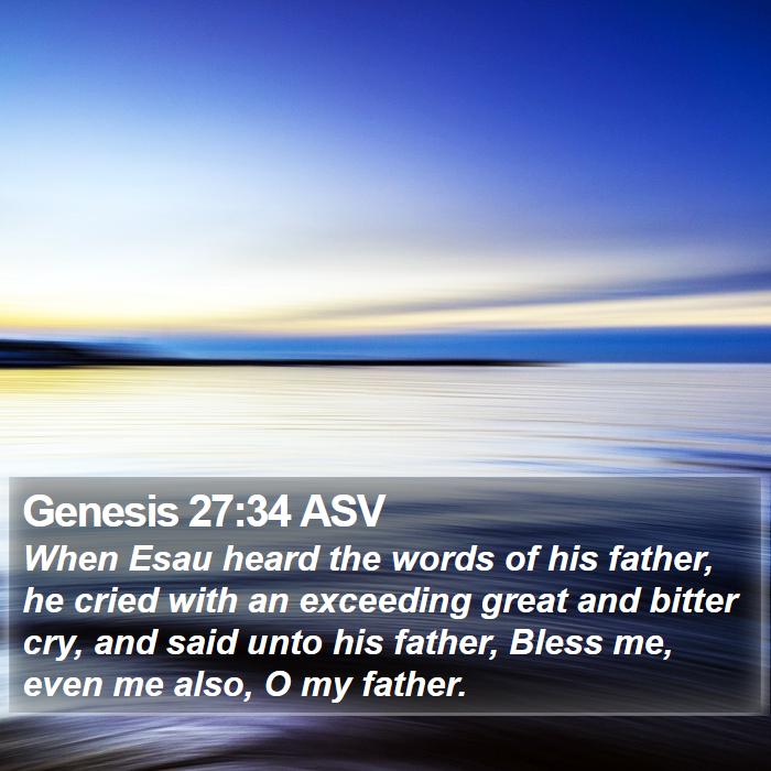 Genesis 27:34 ASV Bible Study