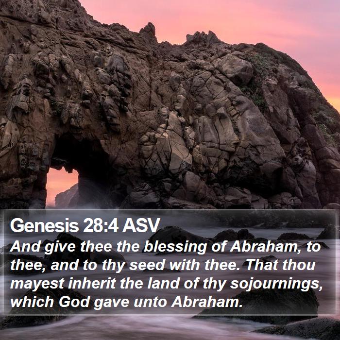 Genesis 28:4 ASV Bible Study