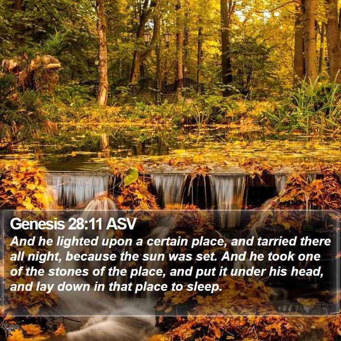 Genesis 28:11 ASV Bible Study