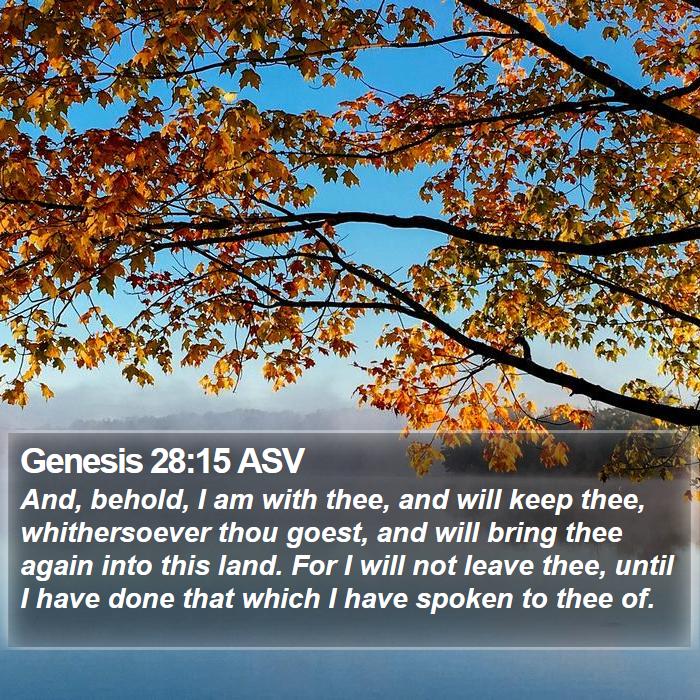 Genesis 28:15 ASV Bible Study