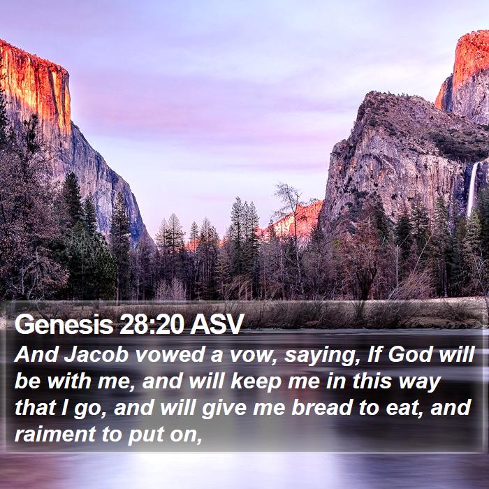 Genesis 28:20 ASV Bible Study