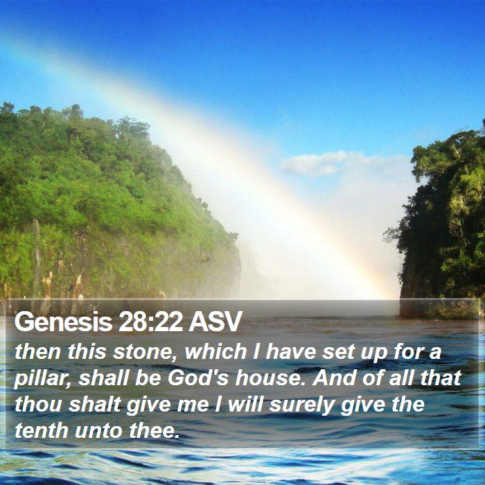 Genesis 28:22 ASV Bible Study