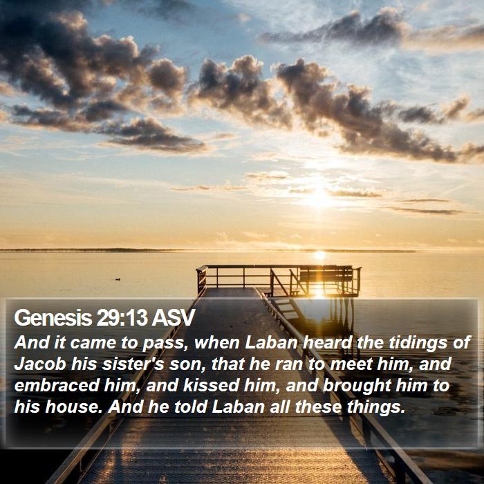 Genesis 29:13 ASV Bible Study