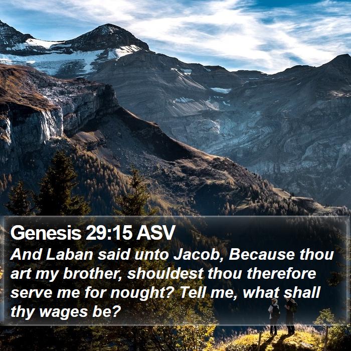 Genesis 29:15 ASV Bible Study