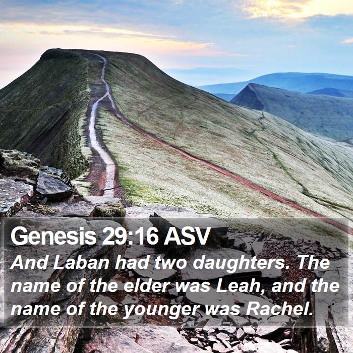 Genesis 29:16 ASV Bible Study