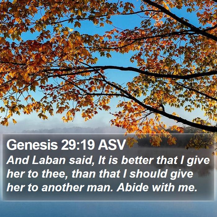 Genesis 29:19 ASV Bible Study