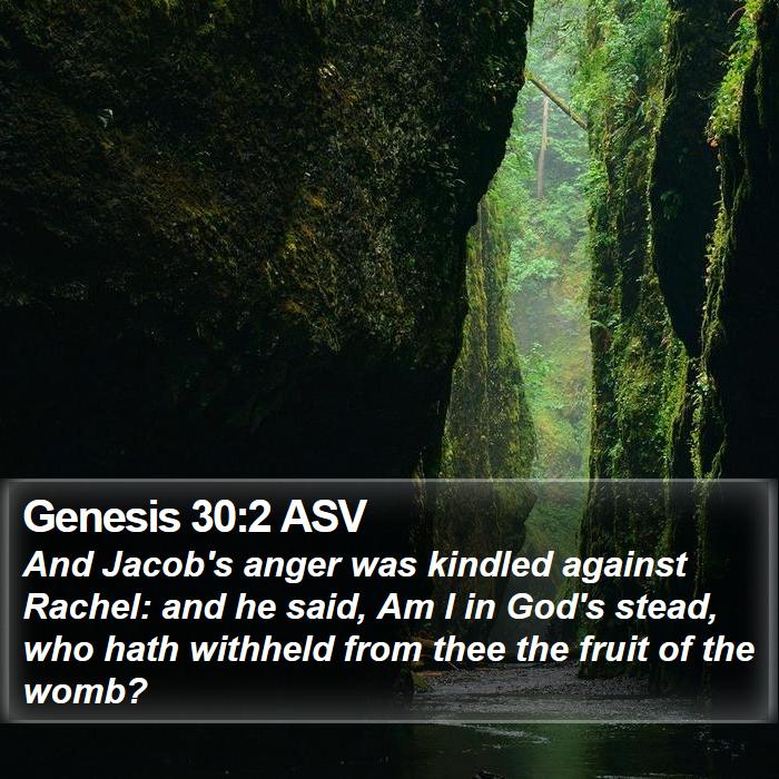 Genesis 30:2 ASV Bible Study