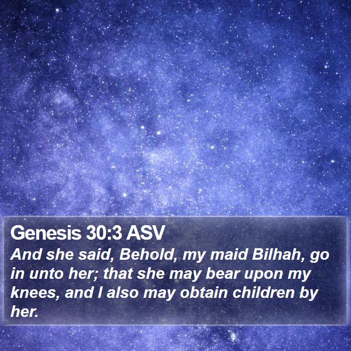 Genesis 30:3 ASV Bible Study