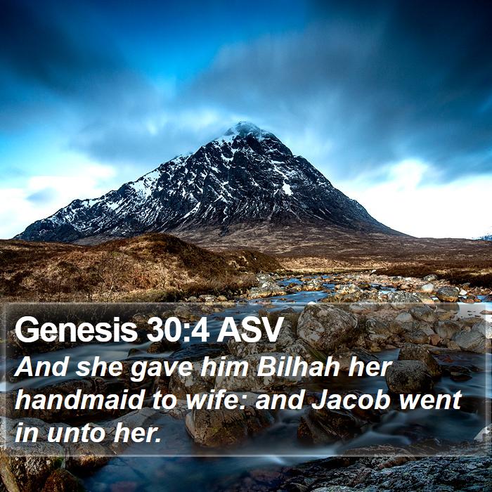 Genesis 30:4 ASV Bible Study