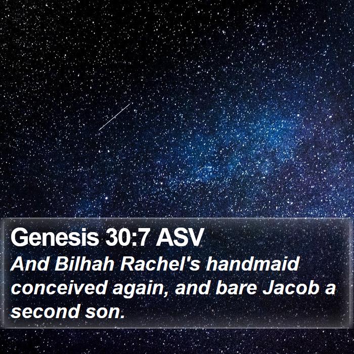 Genesis 30:7 ASV Bible Study