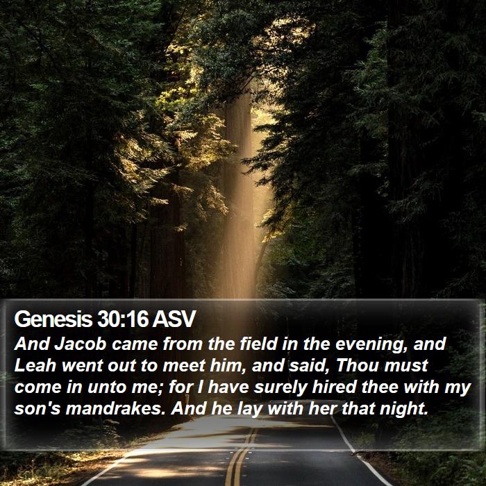 Genesis 30:16 ASV Bible Study