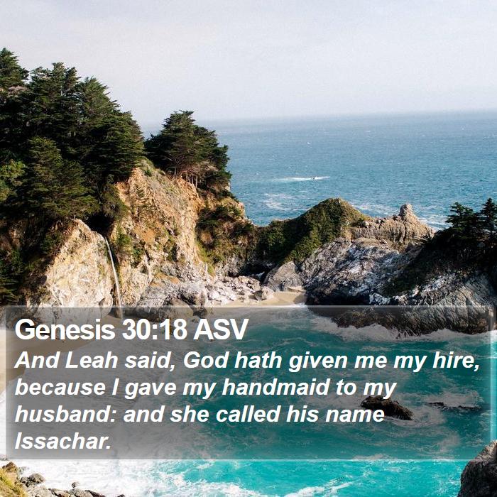 Genesis 30:18 ASV Bible Study