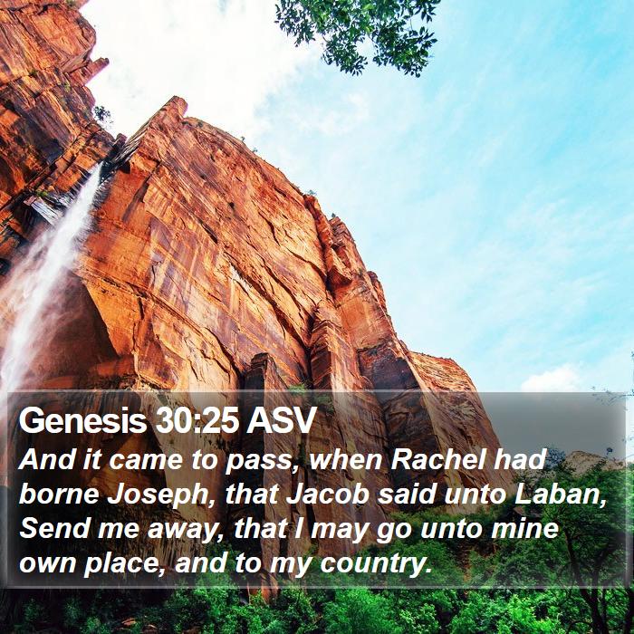 Genesis 30:25 ASV Bible Study