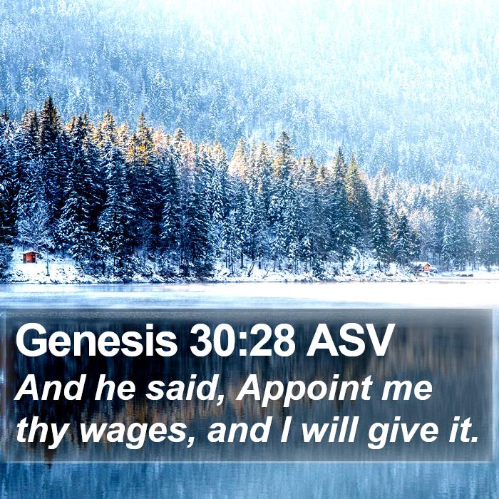 Genesis 30:28 ASV Bible Study