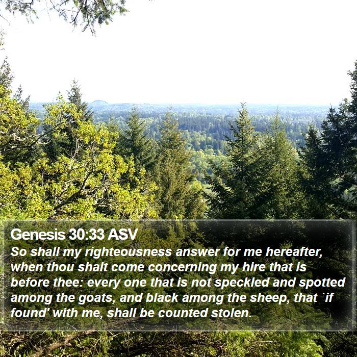 Genesis 30:33 ASV Bible Study