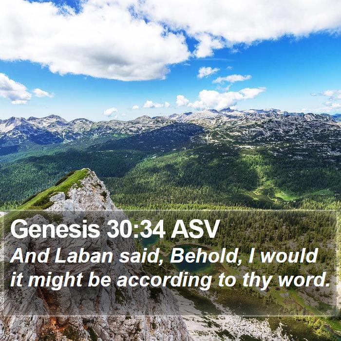 Genesis 30:34 ASV Bible Study