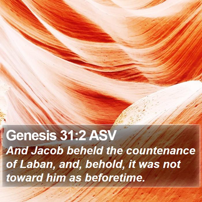 Genesis 31:2 ASV Bible Study