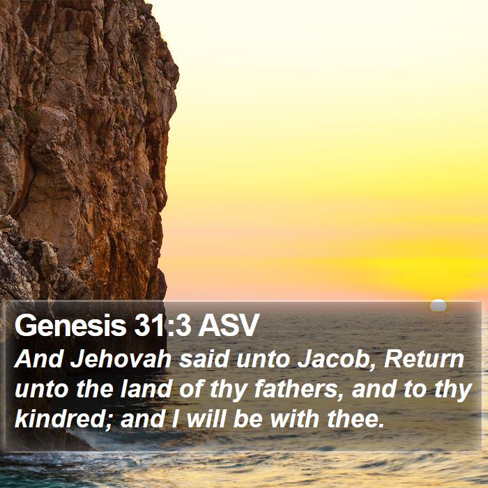 Genesis 31:3 ASV Bible Study