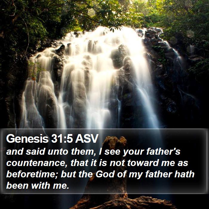 Genesis 31:5 ASV Bible Study