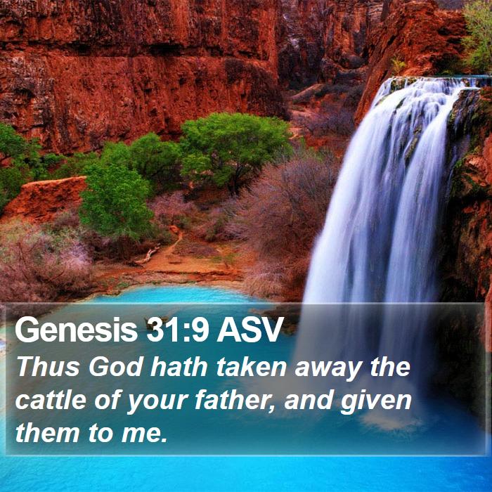 Genesis 31:9 ASV Bible Study