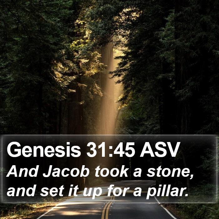 Genesis 31:45 ASV Bible Study