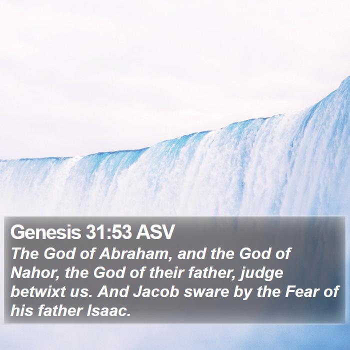 Genesis 31:53 ASV Bible Study