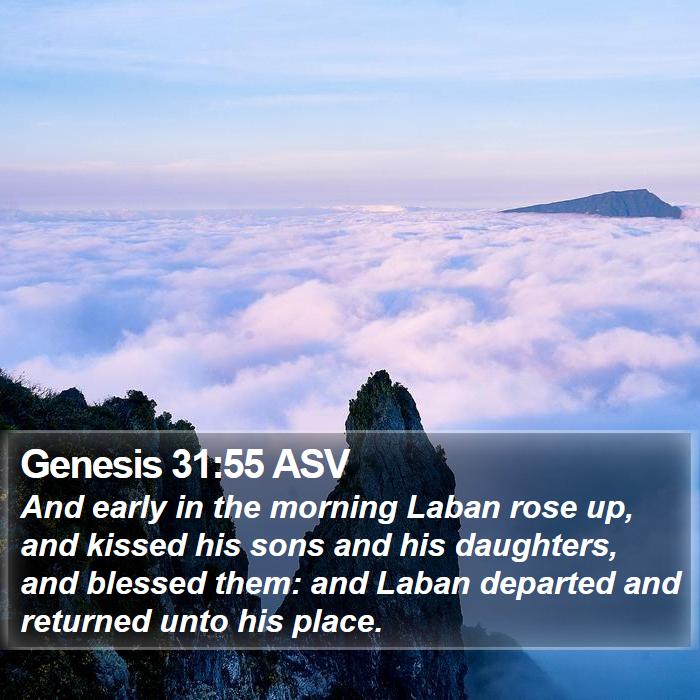 Genesis 31:55 ASV Bible Study