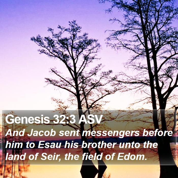 Genesis 32:3 ASV Bible Study