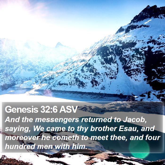 Genesis 32:6 ASV Bible Study