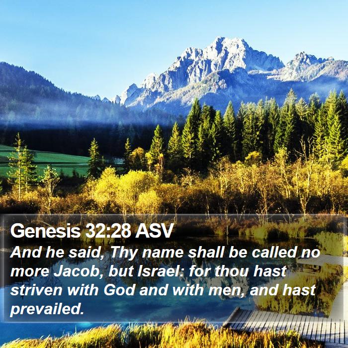 Genesis 32:28 ASV Bible Study