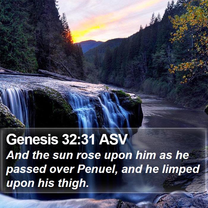 Genesis 32:31 ASV Bible Study