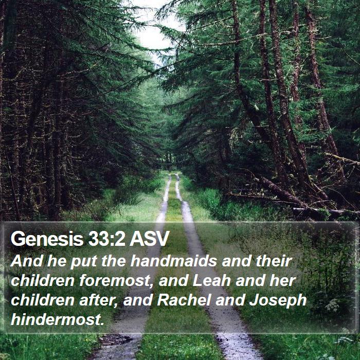 Genesis 33:2 ASV Bible Study