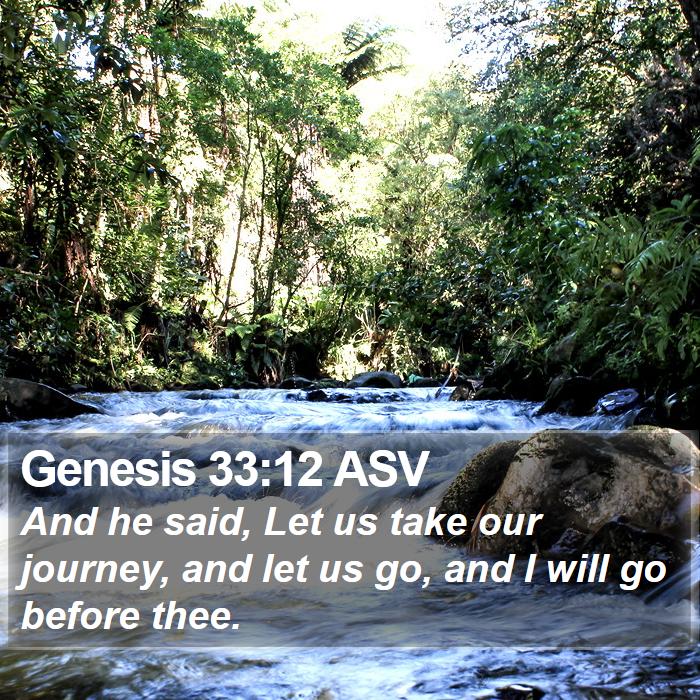 Genesis 33:12 ASV Bible Study