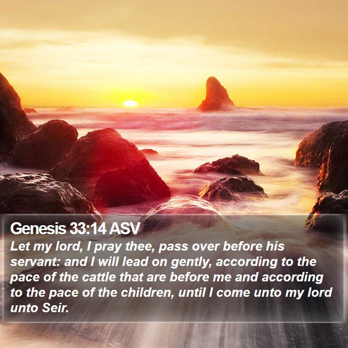 Genesis 33:14 ASV Bible Study