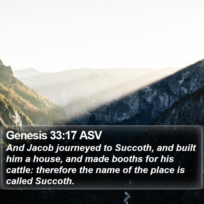 Genesis 33:17 ASV Bible Study