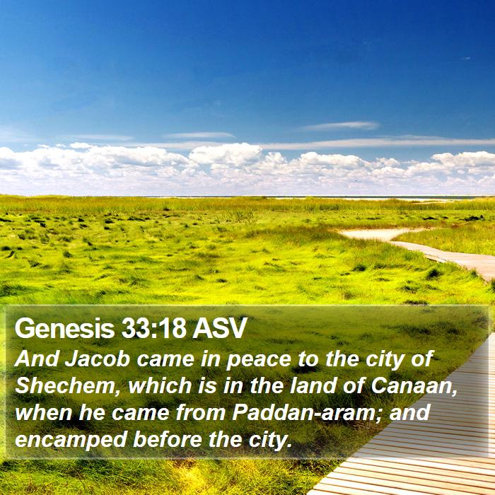 Genesis 33:18 ASV Bible Study