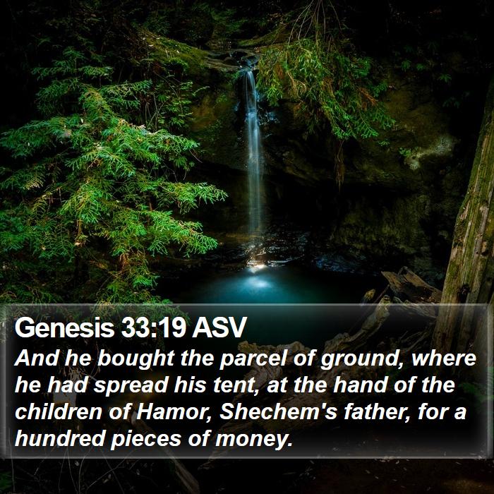 Genesis 33:19 ASV Bible Study