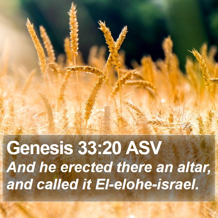 Genesis 33:20 ASV Bible Study