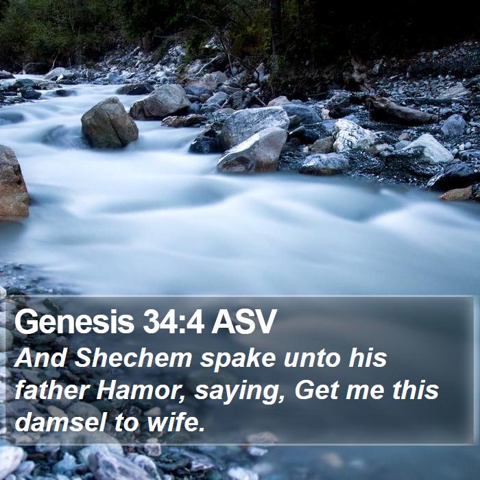 Genesis 34:4 ASV Bible Study