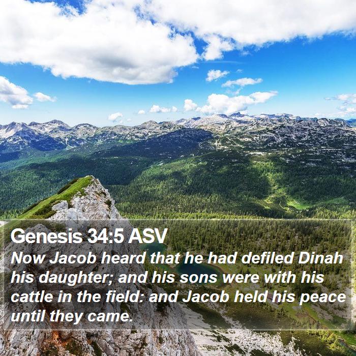 Genesis 34:5 ASV Bible Study