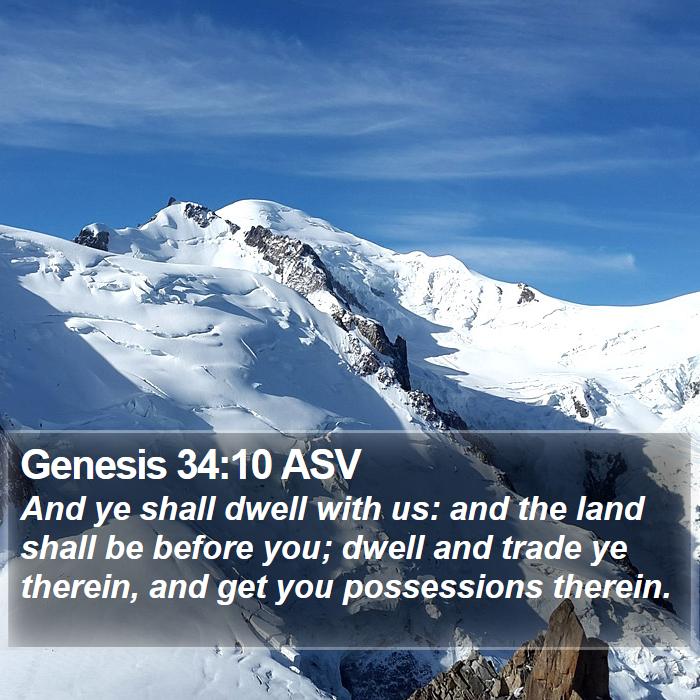 Genesis 34:10 ASV Bible Study